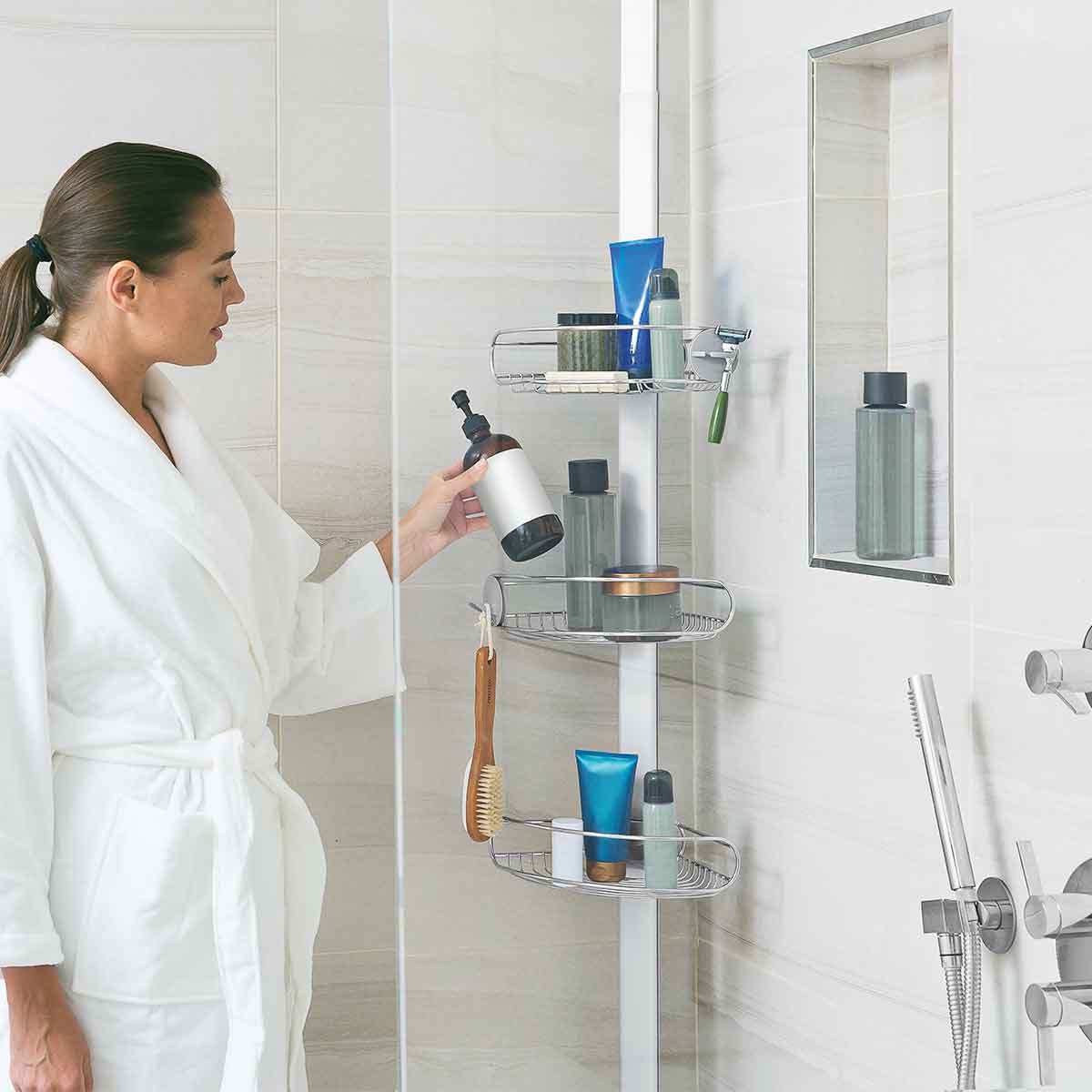 Tension Shower Caddy. 8 Ft.