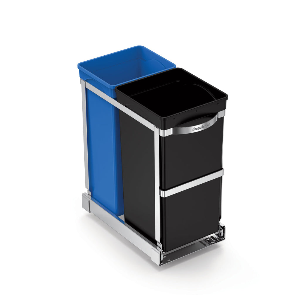 35L Dual Compartment Under Counter Pull-Out Can