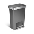 45L Plastic Rectangular Step Can with Liner Pocket (CW1396)