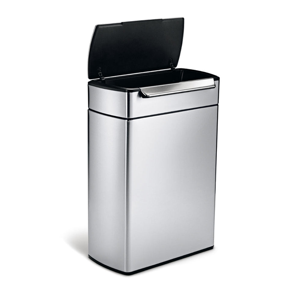 48L Dual Compartment Rectangular Touch-Bar Can