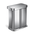 58L Dual Compartment Rectangular Step Can with Liner Pocket