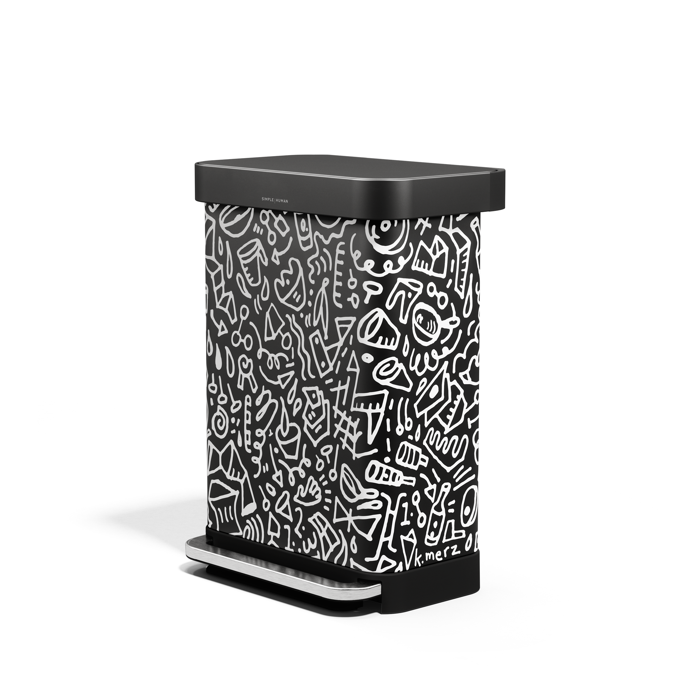 55L Rectangular Step Can with Liner Pocket