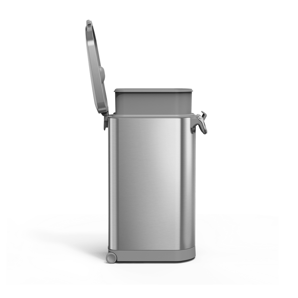 Pet Food Can - Brushed Stainless Steel w/ Grey Trim