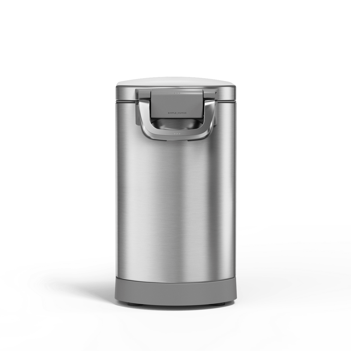 Pet Food Can - Brushed Stainless Steel w/ Grey Trim