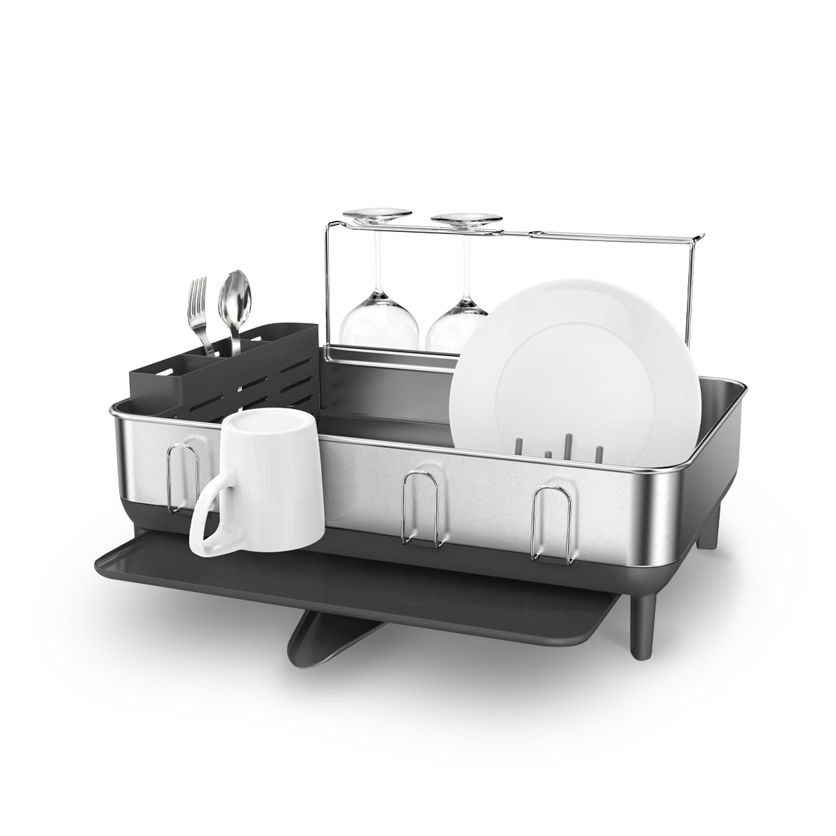 Steel Frame Dishrack with Sink Caddy