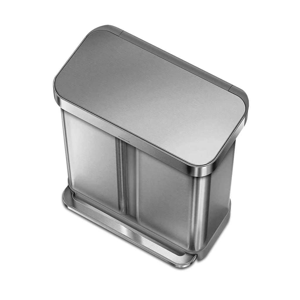 gen1 58L dual compartment rectangular sensor can with voice and motion control