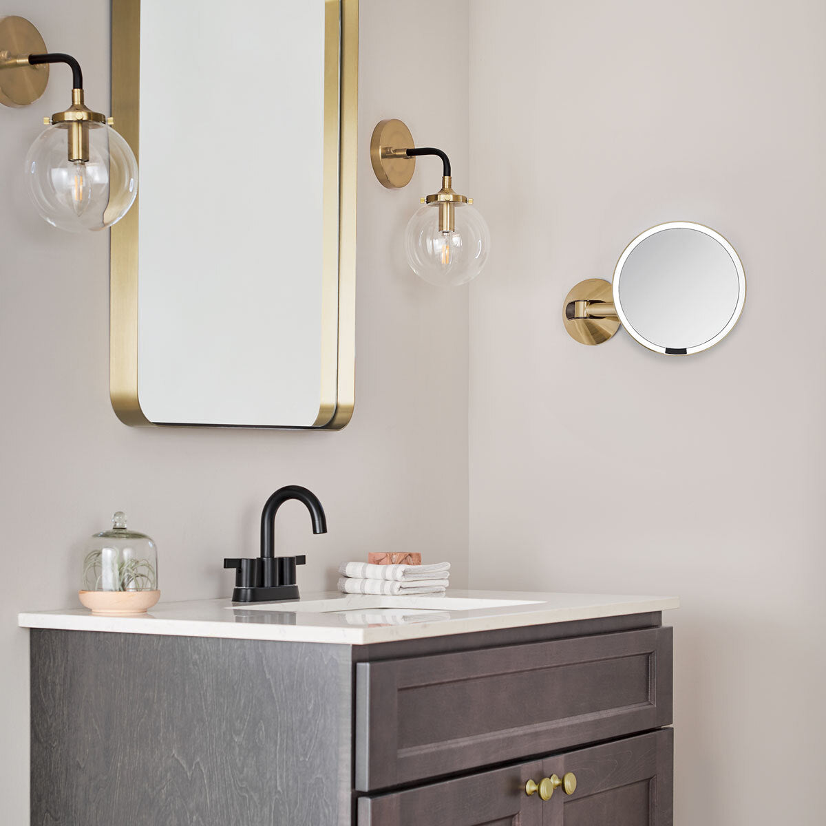 Rechargeable Wall Mount Sensor Mirror