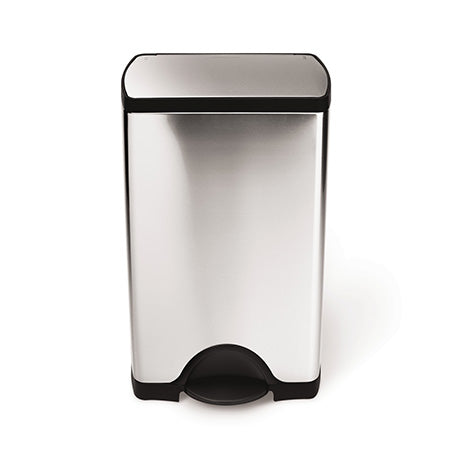 studio 38 litre rectangular step can. brushed stainless steel