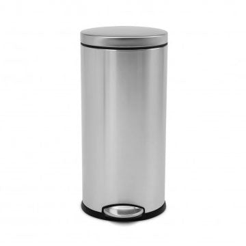 studio 35 litre round step can. brushed stainless steel