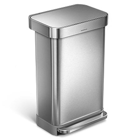 studio 45 litre. rectangular step can with liner pocket