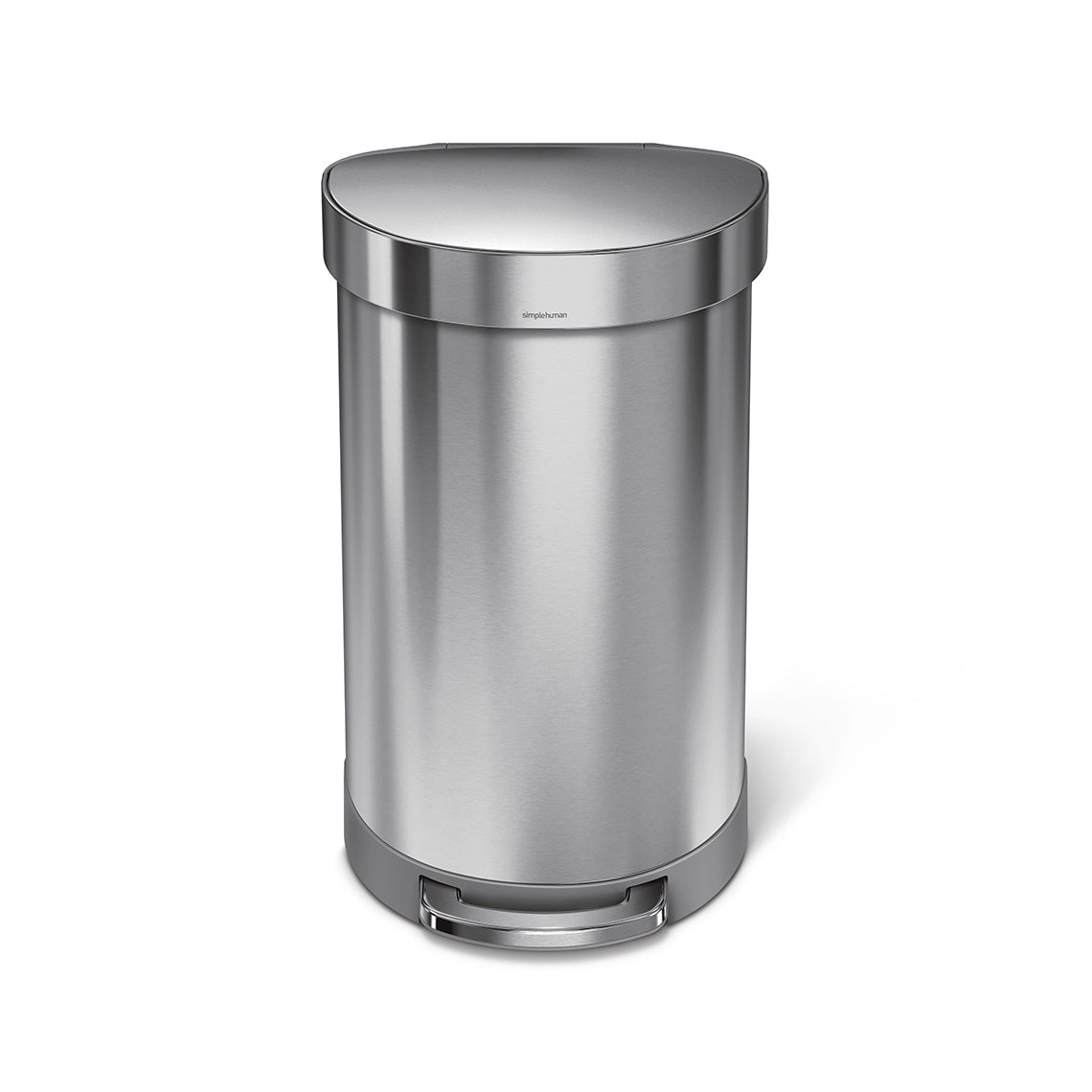 studio 45 litre. semi-round step can. stainless steel