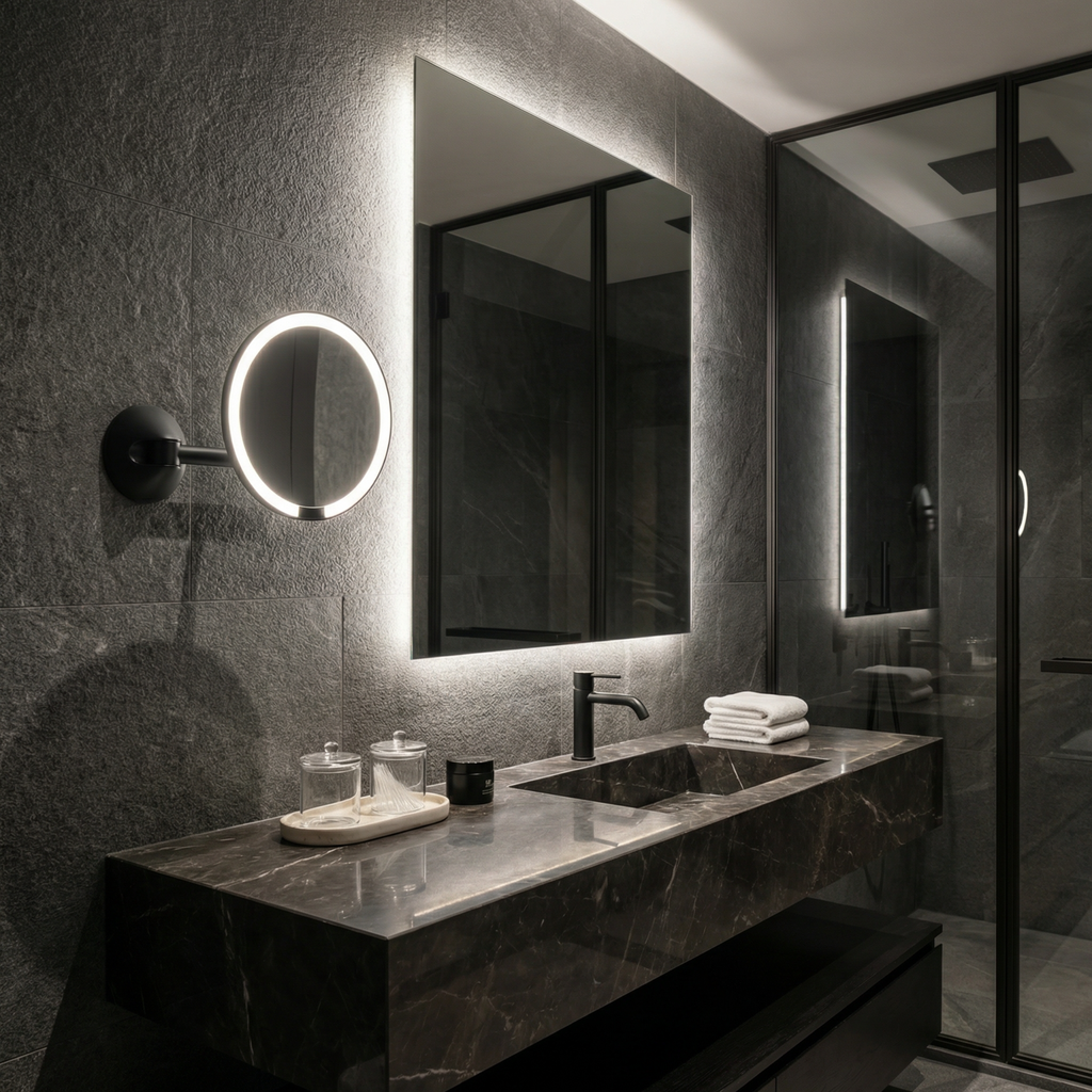 Hard-Wired Wall Mount Sensor Mirror